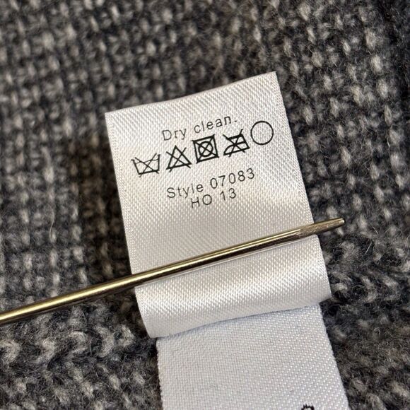 J Crew Mens Wool Shawl Collar Sweater Gray Button Knit Pullover Size Large - Picture 9 of 9